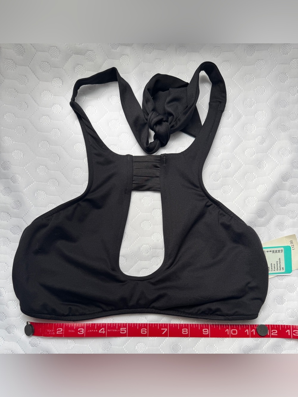 Seafolly Black Cutout Halter Bikini Top